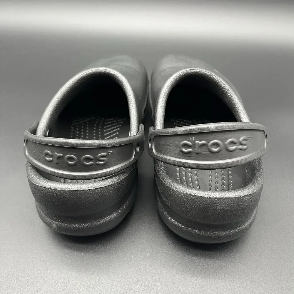 Crocs Bistro Clog Unisex Black Slip On Men's‎ 6 | Women's 8 Non Slip